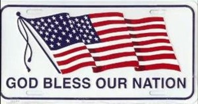 God Bless Our Nation License Plate - LPS414