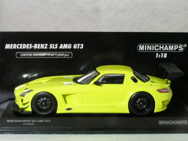 1/18 Minichamps Mercedes-Benz Sls Amg Gt3 / Yellow Minicar