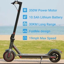 Ladped 350W Folding Electric Kick Scooter LED Display Solid Tires for Adults