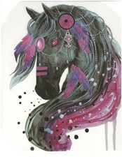 Heat Transfer Vynal Sticker BIG Magical Nightmare Horse Thermal Iron-On Sticker