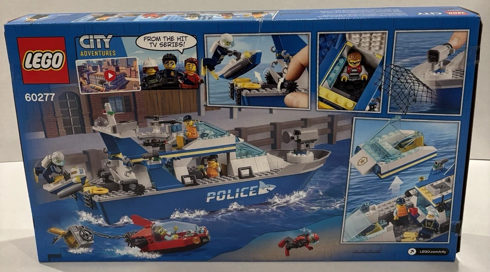 NUEVO Retirado LEGO CITY: Barco Patrulla de Policía (60277) Foto 3 de 4