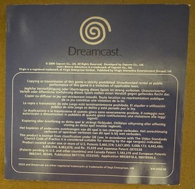 Jojo's Bizarre Adventure Sega Dreamcast 2000 Capcom Video Game Anime EUROPE