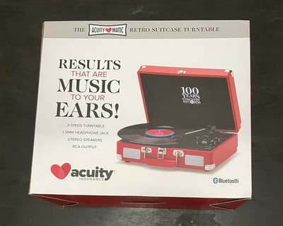 Retro Suitcase 3 Speed Turntable   Acuity Insurance
