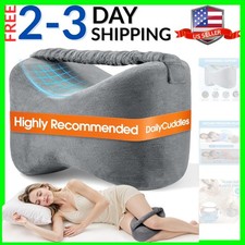Knee Pillow for Side Sleepers with Strap, Supportive Memory Foam Leg Pillow f...