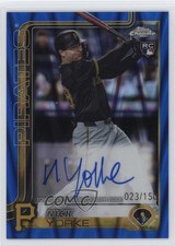2025 Topps Chrome Rookie Blue RayWave Refractor /150 Nick Yorke #RA-NY Auto 0w27