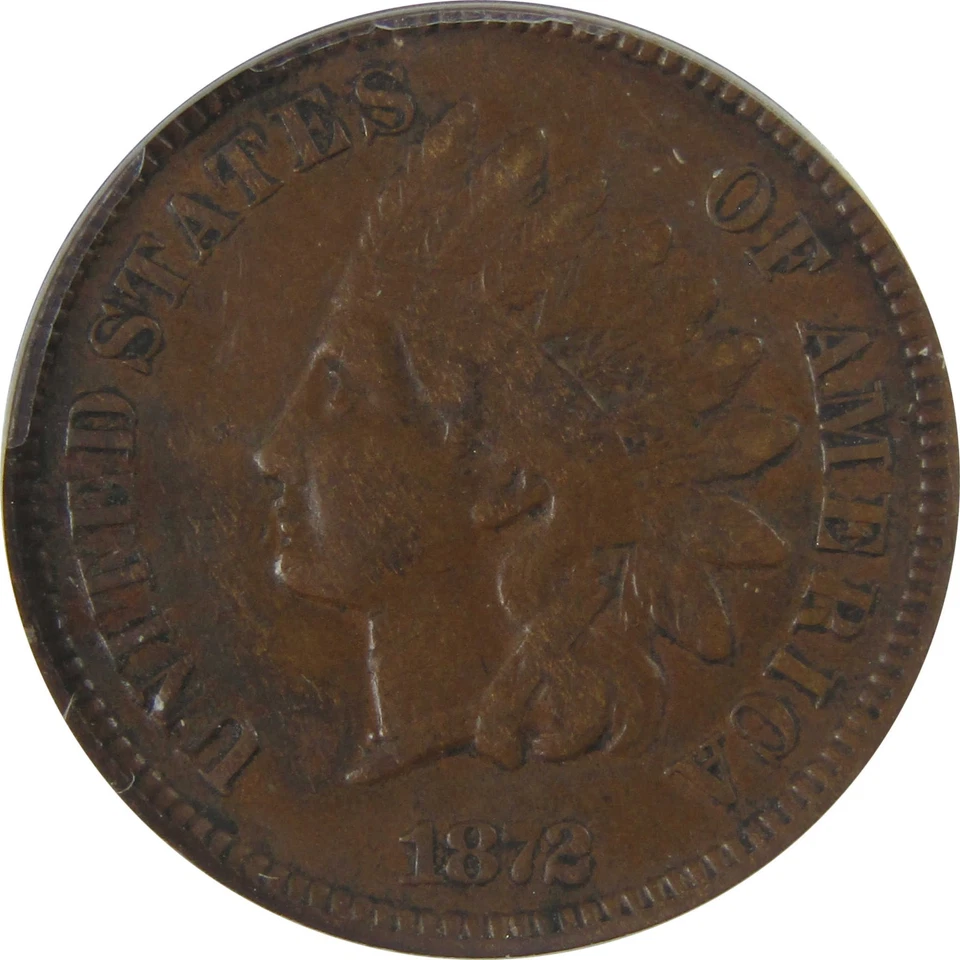 1872 Indian Head Cent VF 30 Details ANACS Penny 1c Coin SKU:CPC1186 - Image 3 of 4