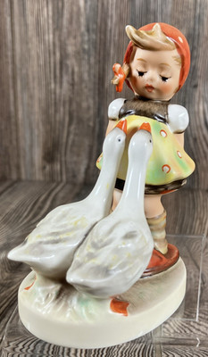 Hummel Goose Girl Figurine TMK 6, 1989 Vintage 47 3/0 Hand-Painted 4in Goebel