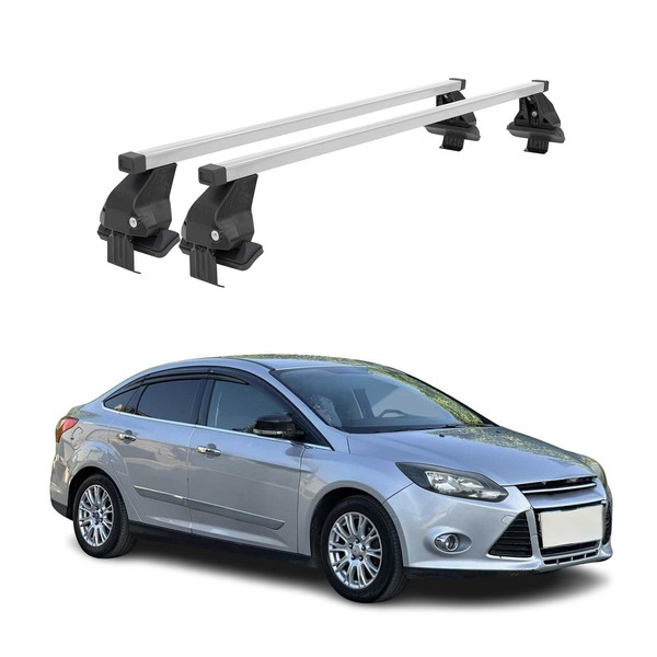 Menabo DachträGer GrundtäGer FüR Ford Focus 2011-2018 50Kg Stahl Silber 2 Tlg-image