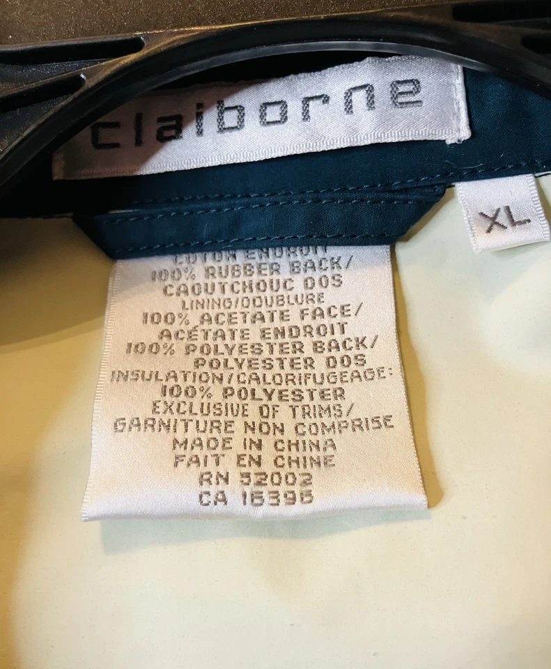 Chaqueta azul microfibra Claiborne para hombre talla XL Foto 2 de 3