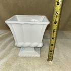 Vintage Milk Glass 5.75” Pedestal Base Urn Planter Twisted Ribbon Border — photo 7