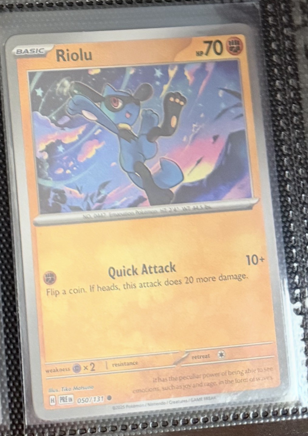 Riolu [Master Ball] #50 Pokemon Prismatic Evolutions NM Pokémon TCG