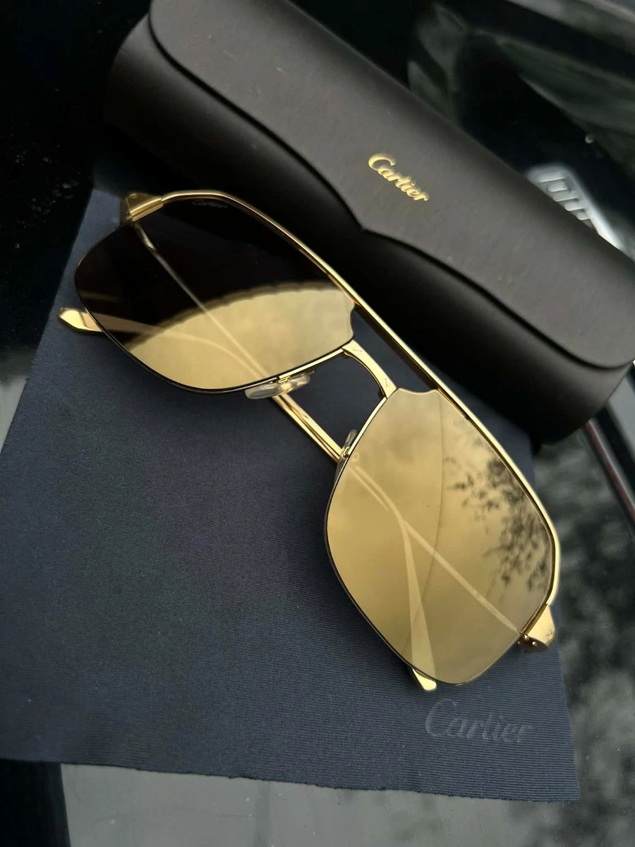 Cartier Gold Gold Sunglasses for Men for sale | eBay
