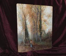Tableau Ancien Peinture Huile Bois HSP Ecole Francaise de Barbizon