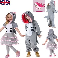 ⭐Child Grey Shark Costume Kids Sea Animal Jumpsuit Book Week party Fancy⭐Outfits