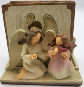 Vintage Ceramic Tile Drink Coasters Set Of 4 Plus Rack.  Cork Lined