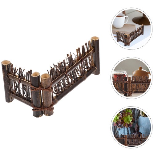  2 szt. Ogrodzenie dekoracyjne Miniaturowe ogrodzenie bambusowe do bonsai i doniczki Ornament - Zdjęcie 6 z 12