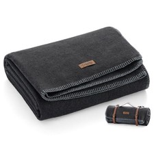 100 Wool Blanket, 62" x 86", Warm, Thick, Washable