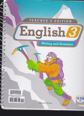 BJU: English 3 Writing & Grammar for Christian +CD 2d Teacher Ed Spiral Bound VG