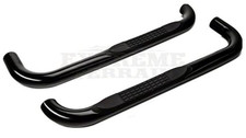 Redrock  4 x4 3-inch Round side Step  Bars, Semi-Gloss Black