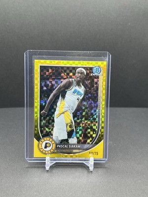 Pascal Siakam /75 YELLOW Geometric 2025-26 Bowman Basketball Indiana Pacers 