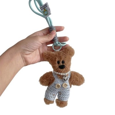Plush Bear Keychains Bag Pendant Backpack Pendant Maillard Style Plush Dolls
