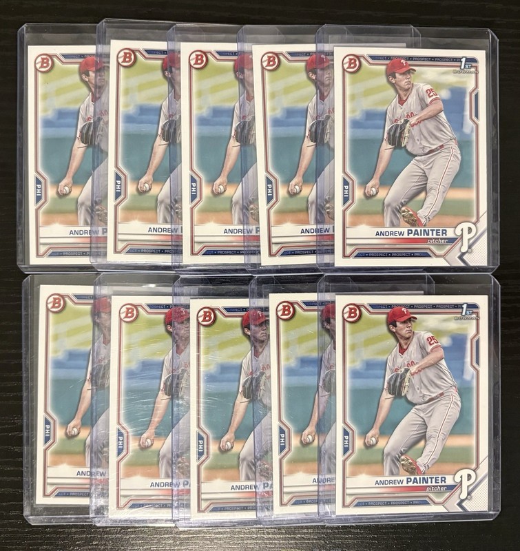 Andrew Painter 2021 Bowman 1st Lot Philadelphia Phillies RC BD-10