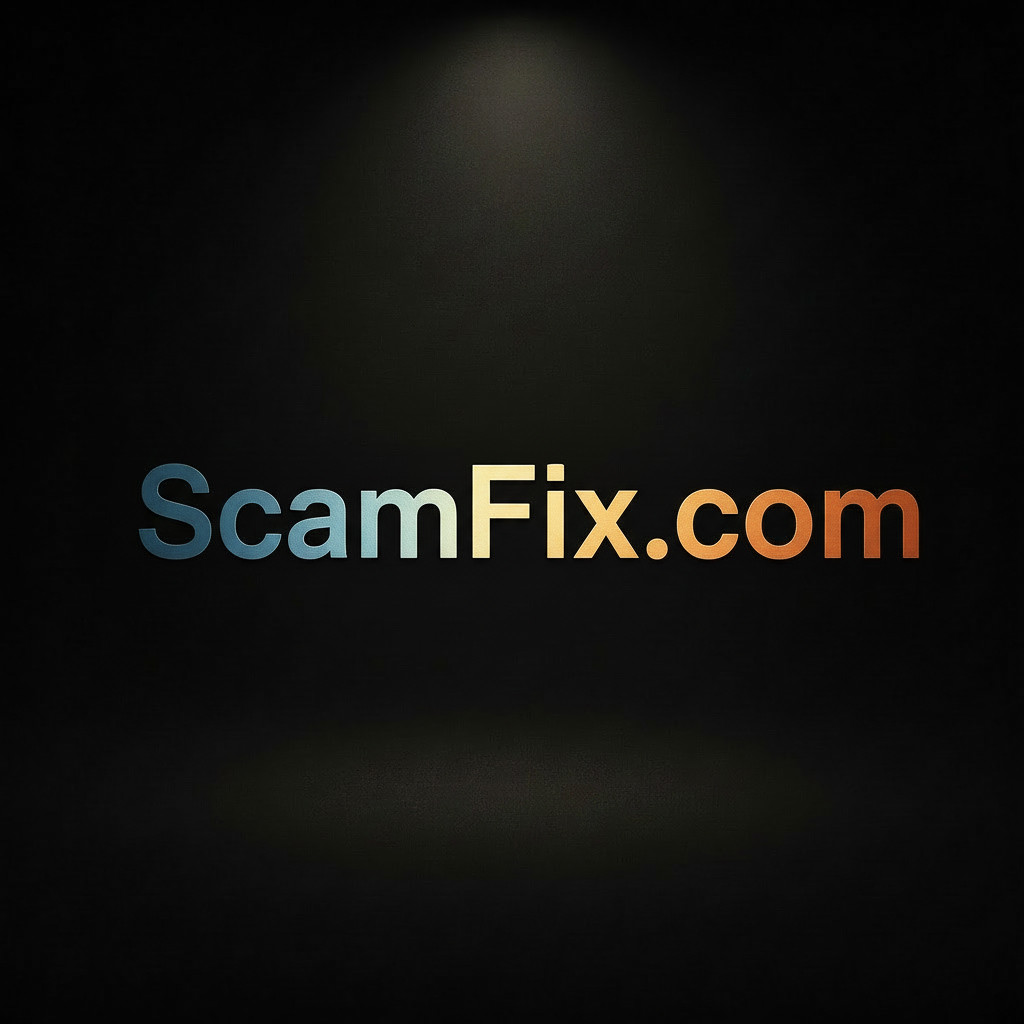 Scamfix.com - Premium 2-Word .Com Domain Name Scam Protection Fraud Security