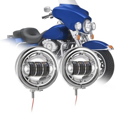 Chrome 4-1/2'' LED-Hilfsfahrstelle Nebel-Passing-Lichtlampe für Harley-Davidson 