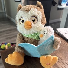 Cuddle Barn Animated 12  Owl Plush Bible Stories Works
