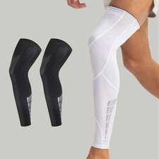 1 Pair Sports Leg Sleeves Full Leg Compression Sleeve for Men Women Anti-slip