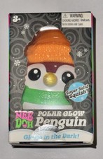 1 NeeDoh Squishmas Polar Glow Penguin 2026 ORANGE Glow In Dark NEW IN BOX RARE