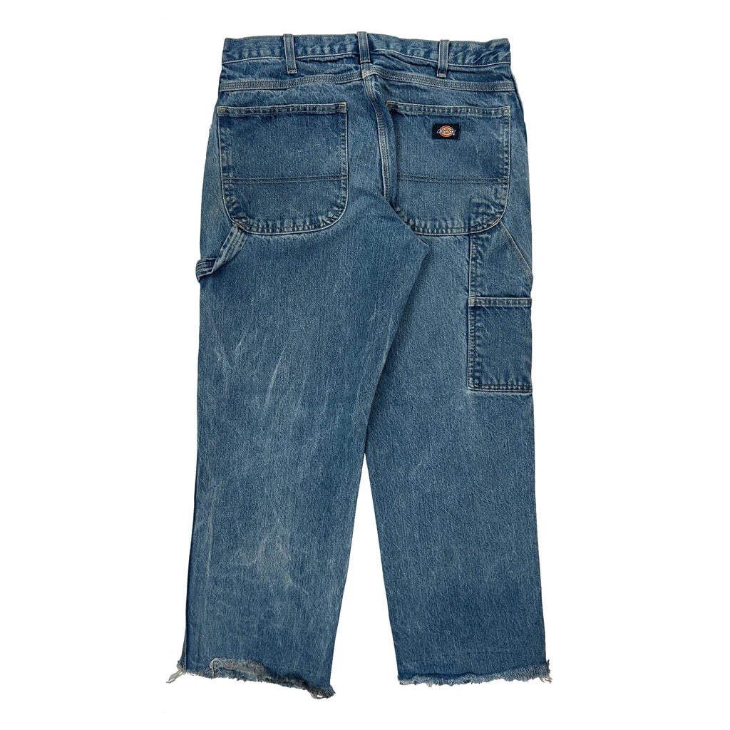 Dickies Double Knee Carpenter Jeans - 32W 26L Blue Cotton