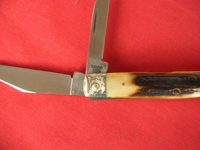 CASE XX 5292 SSP 2 BLADE SCROLLED BOLSTERS STAG HANDLES 1979 KNIFE