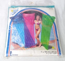 Vintage 1999 Intex The Wet Set Pool Inflatable Mat #59702 Blue 72" x 27"