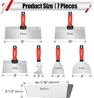 SHALL Drywall Knife Set, 7 Pcs Stainless Steel Drywall Hand Tool Kit 2