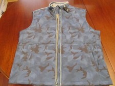 Johnnie-O Men's Leroy Mixed Media Camo Golf Vest Monsoon Blue Size L NWT 228