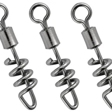 Dr.Fish Fishing Stainless Swivels 42-220Lb Bulk Snaps Corkscrew Quick Change