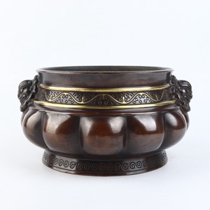 Antique Chinese Gilt Bronze Incense Burner Censer