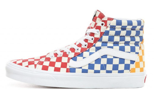 vans high cut checkerboard