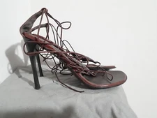 Giancarlo Paoli Leather Open Thong Sandals Size. EU 38 US 8