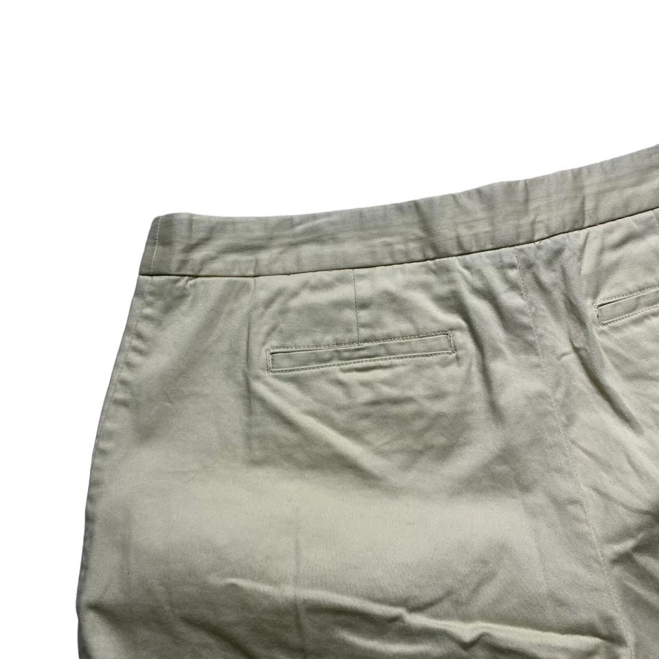 Pantalones cortos chinos de tiro medio Brooks Brothers para mujer talla 8 beige lavado de sarga Foto 3 de 4
