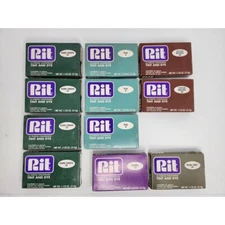 RIT Powder Dyes Bundle Old Formula Dark Green Teal Pearl Cocoa Purple - 11 Boxes
