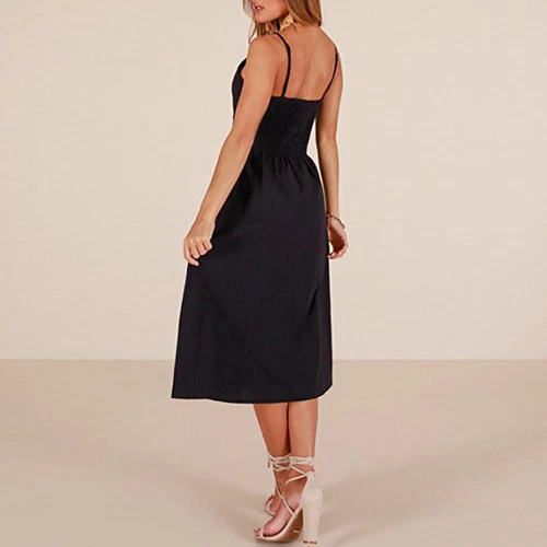 BOHO Womens Strappy Sun Dresses Summer Holiday Beach Midi Dress Plus Size 6-20 - Picture 82 of 83