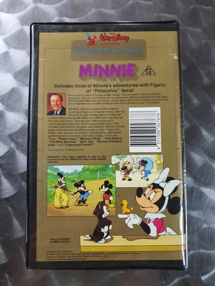 Minnie - Walt Disney Home Video Cartoon Classics Gold - VHS Big Box Clamshell - Image 4 of 4