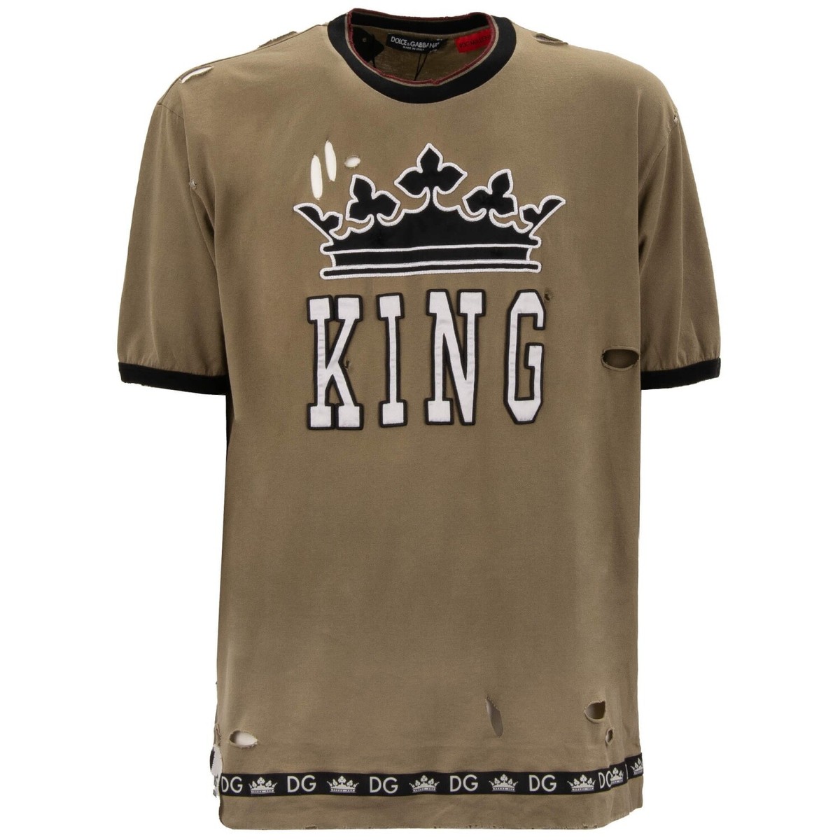 激レア】Dolce&Gabbana DG KING クラウン 刺繍 Tシャツ