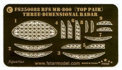 Five Star Model FS088 1/350 Soviet Navy MR-800（Top Pair）Three-Dimensional Radar