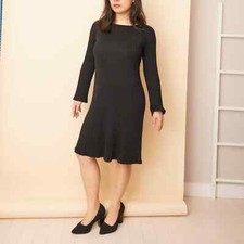 Uniqlo long sleeve black sweater dress