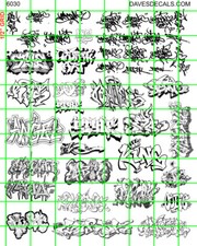 W004 WHITE INK DAVES DECALS MODERN URBAN GRAF...