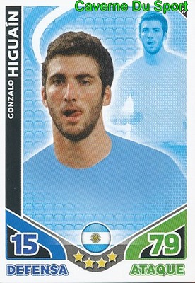 110 GONZALO HIGUAIN ARGENTINA TEAM CARD STARS MONDIALES 2010 TOPPS