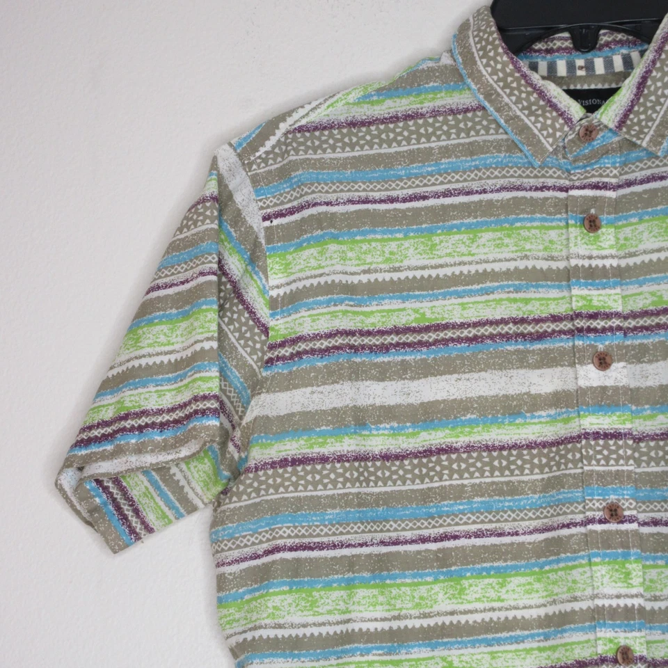 Camisa estampada manga corta con botones de algodón para hombre Tavik Visionaries S B26 Foto 3 de 4